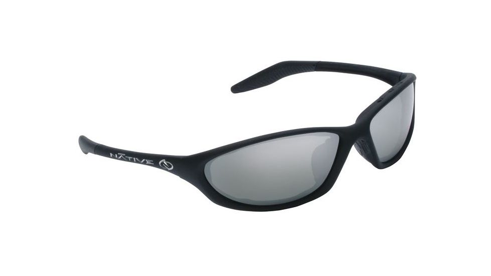 Native Eyewear Silencer Sunglasses, Asphalt Frame, Silver Reflex Gray Lens, Polarized, 115 302 521