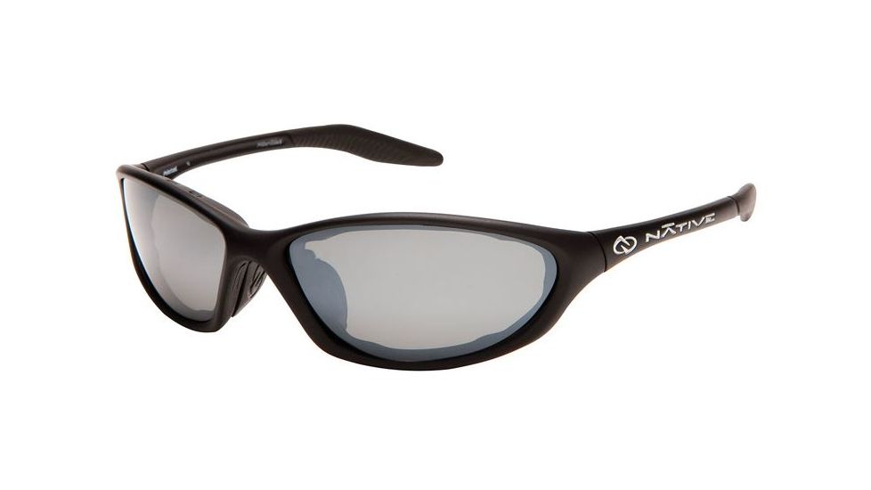 Native Eyewear Silencer Sunglasses, Asphalt Frame, Silver Reflex Gray Lens, Polarized, 115 302 521