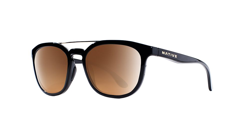 Native Eyewear Sixty-Six Progressive Prescription Sunglasses, Gloss Black Frame, Polarized, 192 300 527PR