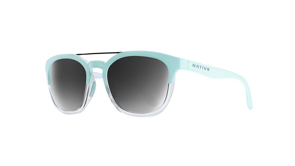 Native Eyewear Sixty-Six Progressive Prescription Sunglasses, Matte Mint / Crystal Frame, Polarized, 192 935 523PR