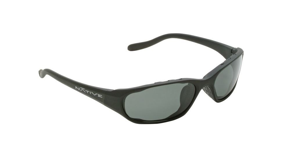 Native Eyewear Throttle Sunglasses, Asphalt Frame, Gray Lens, Polarized, 124 302 502