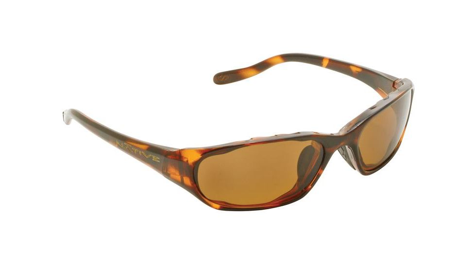 Native Eyewear Throttle Sunglasses, Maple Tort Frame, Brown Lens, Polarized, 124 342 515