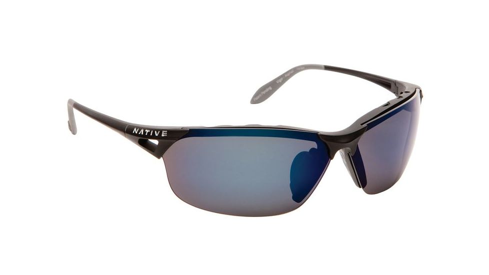 Native Eyewear Vigor Sunglasses, Asphalt Frame, Blue Reflex Gray Lens, Polarized, 139 302 519