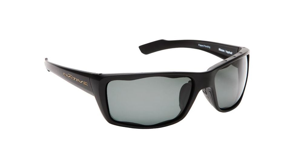 Native Eyewear Wazee Sunglasses, Asphalt Frame, Gray Lens, Polarized, 135 302 502