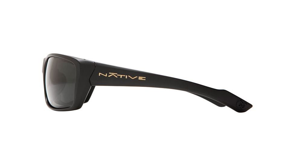 Native Eyewear Wazee Sunglasses, Asphalt Frame, Gray Lens, Polarized, 135 302 502