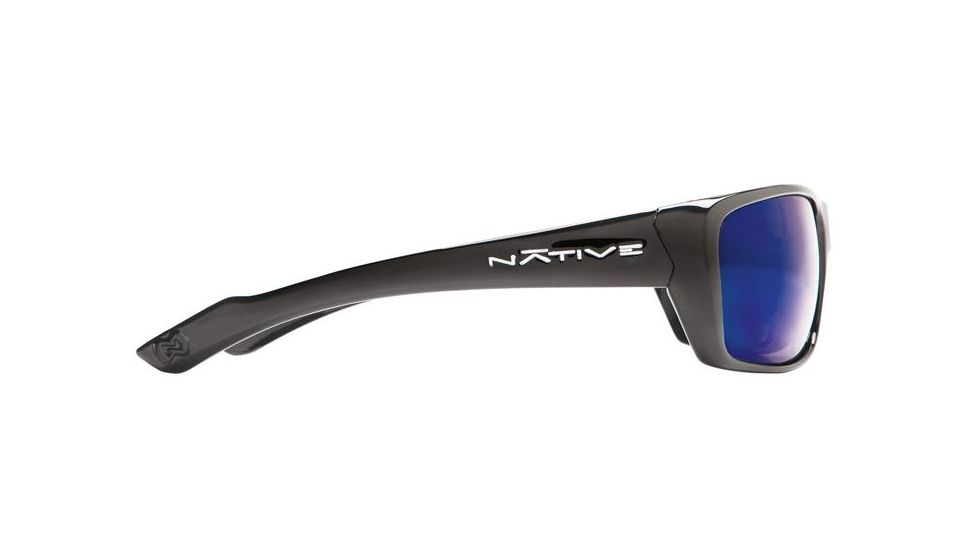 Native Eyewear Wazee Sunglasses, Iron Frame, Blue Reflex Gray Lens, Polarized, 135 300 519