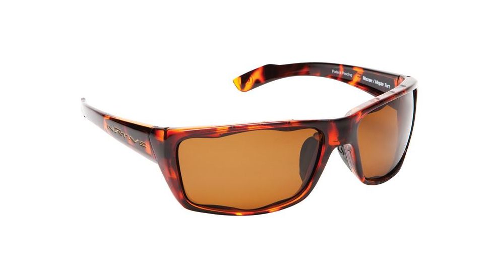 Native Eyewear Wazee Sunglasses, Maple Tort Frame, Brown Lens, Polarized, 135 342 515