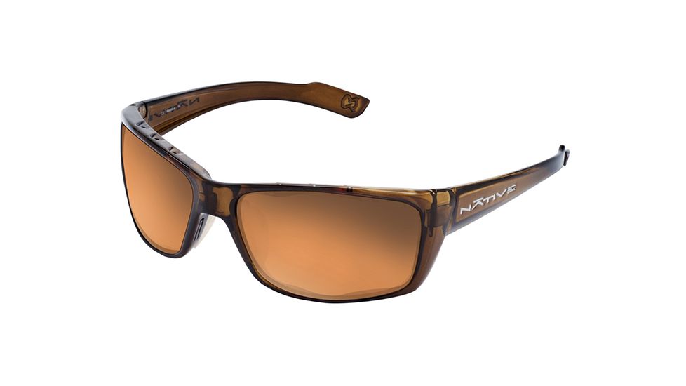 Native Eyewear Wazee Sunglasses,Moss Frame,Bronze Reflex Lens,Polarized,135 356 520