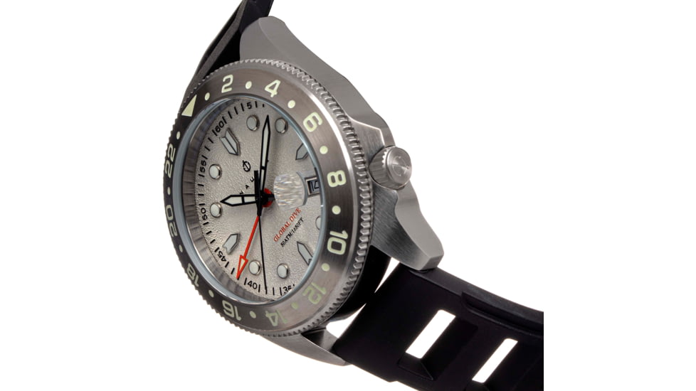 Nautis Nautis Global Dive Rubber-Strap Watch w/Date, White, One Size, 18093R-E