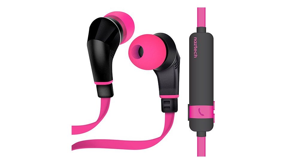 Naztech NX80w Wireless Sports Earphones, Pink/Black, Pink &amp; Black, 1 Year Limited Warranty, NAZ-38997