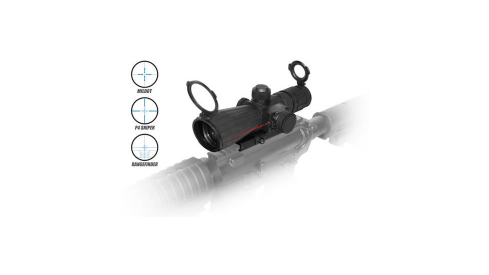 NC Star 4x32mm Rubber Compact Mark 3 Tactical Illuminated Rifle Scope