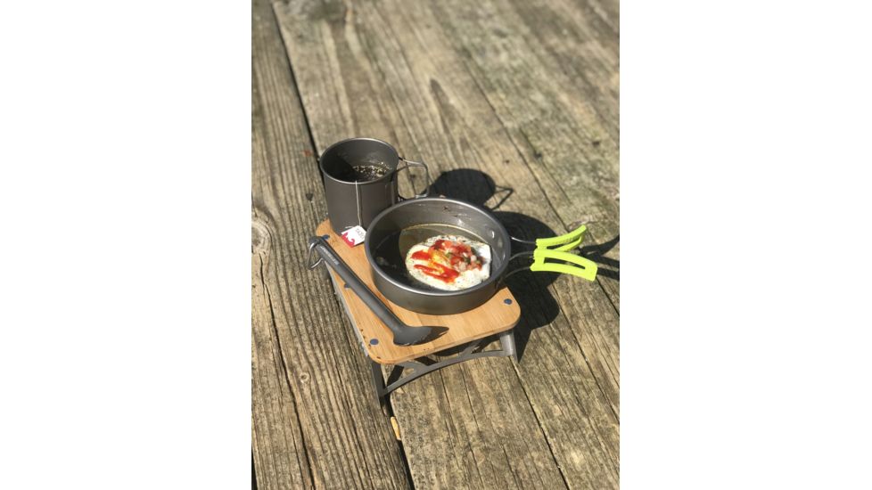 nCamp Prep Surface, Silver/Wood, Small, NPR09CBUS