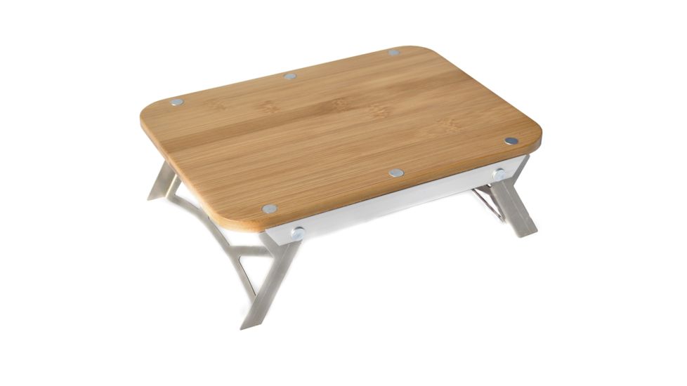 nCamp Prep Surface, Silver/Wood, Small, NPR09CBUS