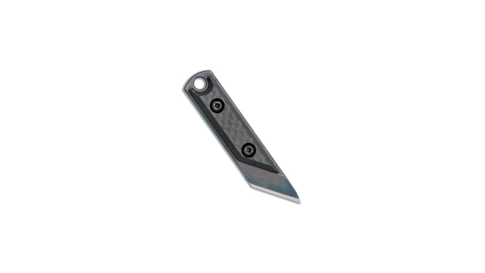 NOC Knives Micro Kiridashi Neck Fixed Blade Knife, 0.75in, O1, Carbon Fiber, Black Handle, Black/Black, 3.00 inch, BHQ-79458