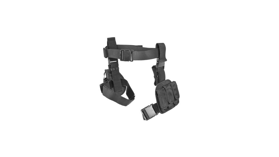 Ncstar 3pcs Drop Leg Gun Holster And Magazine Holder Black Cv2908