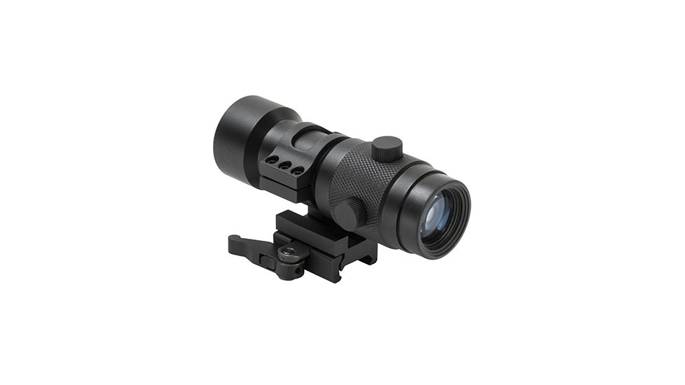 NCSTAR 3X Magnifier w/Flip to Side Quick Release Mount, Black SMAG3XFLP