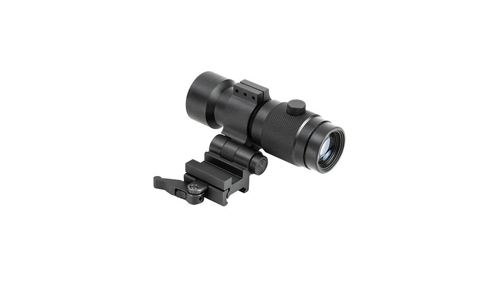 NCSTAR 3X Magnifier w/Flip to Side Quick Release Mount, Black SMAG3XFLP