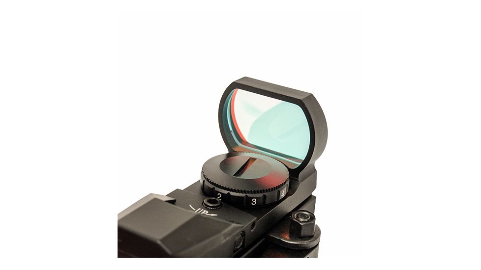 NcStar 4-Reticle Reflex Black Sight w/ QR Mount, Red-Colored Reticle Set 194621