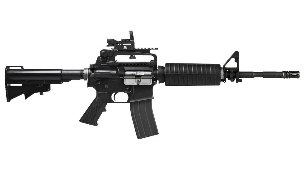 NcSTAR AR Combo/Carry Handle Adapter/Red And Green Reflex Sight w/ 4 Reticles, Black, KARHD4RGB-A