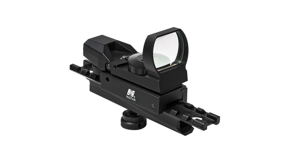 NcSTAR AR Combo/Carry Handle Adapter/Red And Green Reflex Sight w/ 4 Reticles, Black, KARHD4RGB-A