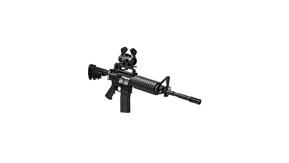 NcSTAR AR Combo/Carry Handle Adapter/Red Reflex Sight w/ Integrated Weaver Mount, Black KARHDBB130-A