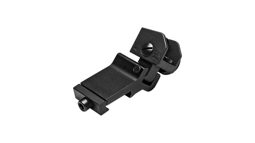 NcSTAR Offset Deployable Rear Sight, Black, MAR45FLR