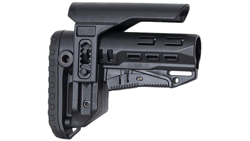 VISM Compact PCP52 Mil-Spec Stock Collapsible with Adjustable Cheekpiece, Black Synthetic, DLG-130-052