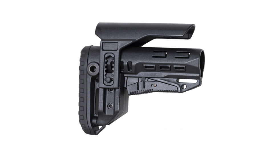 VISM Compact PCP52 Mil-Spec Stock Collapsible with Adjustable Cheekpiece, Black Synthetic, DLG-130-052