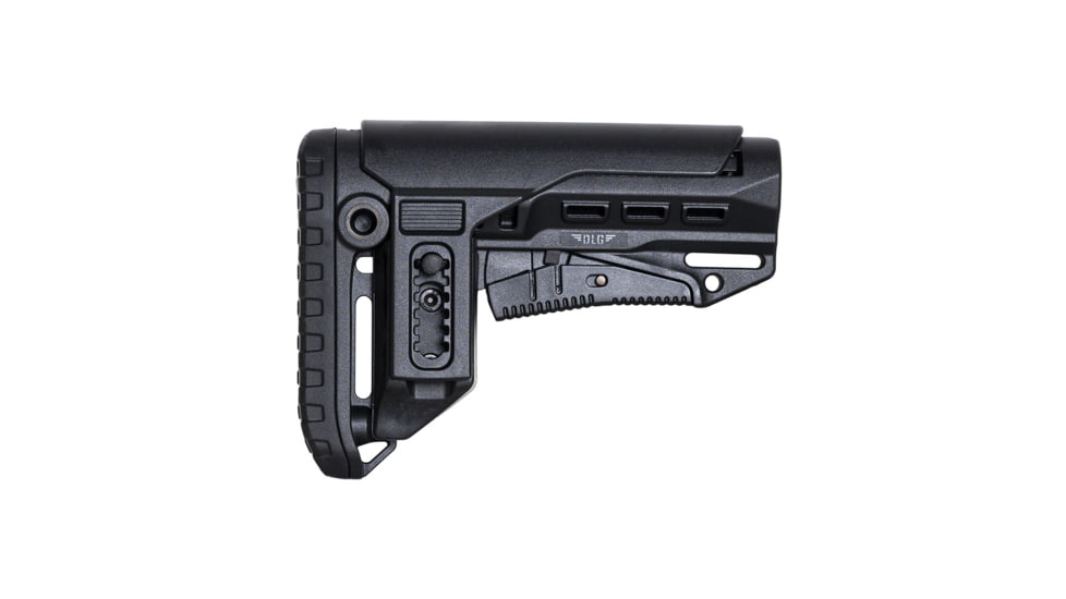 VISM Compact PCP52 Mil-Spec Stock Collapsible with Adjustable Cheekpiece, Black Synthetic, DLG-130-052