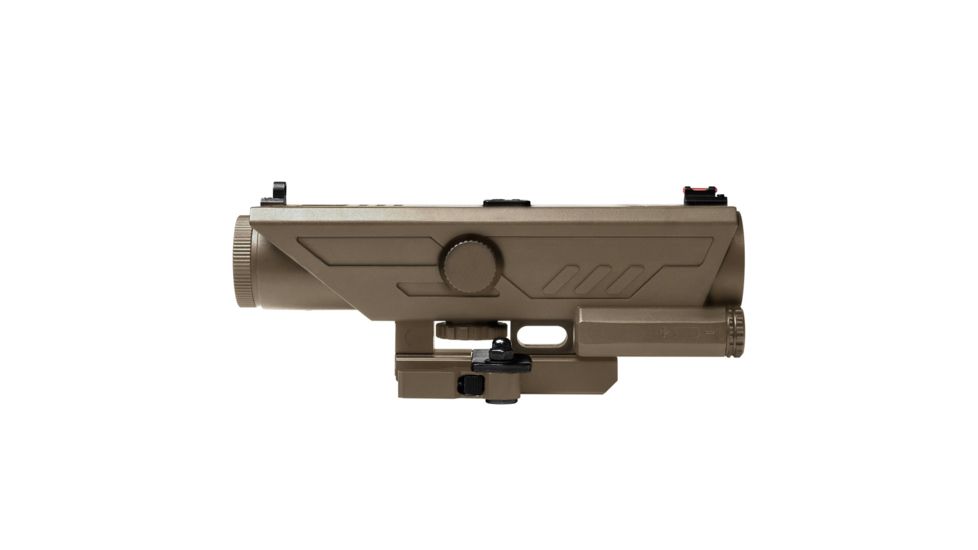 NcSTAR Delta 4X30 Rifle Scope,P4 Sniper Reticle,Red/Blue Illumination,Red/White Navigation LED,Quick Release,Green Lens, Tan, VDELTP430G