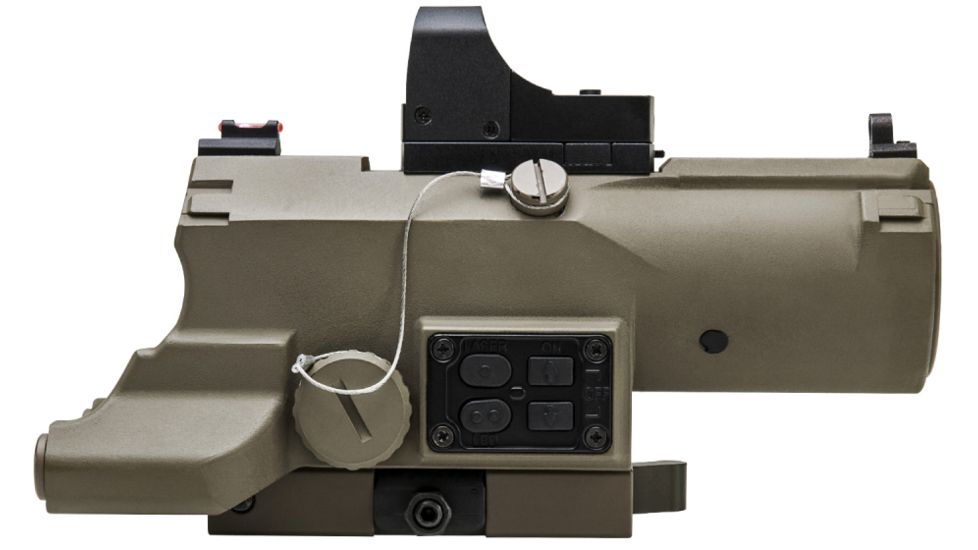 NcSTAR Eco 4X34 Prismatic Scope w/Ddab/Urban Tactical Ret/Blue Illumination/Green Laser w/White/Red Nav Lights, Tan, VECO434QRTR-A
