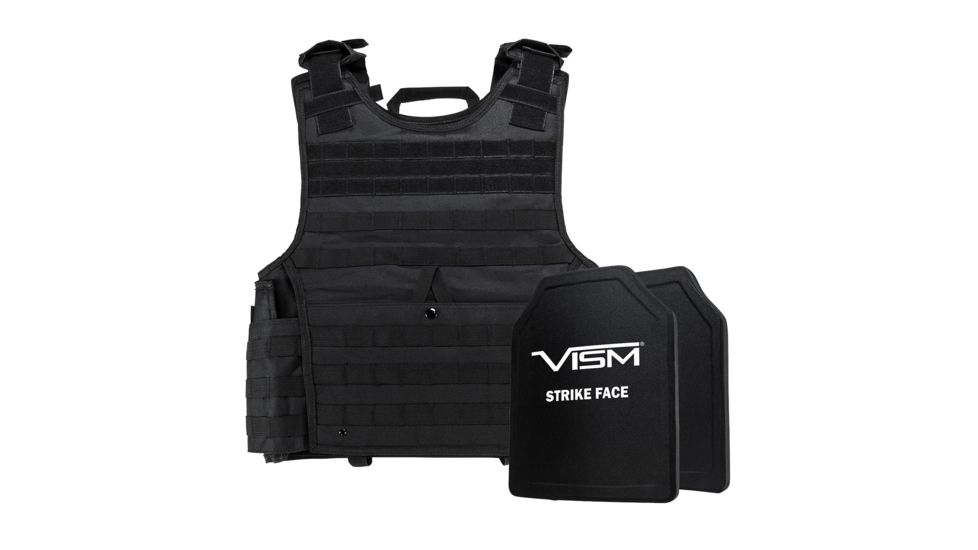 NcSTAR Expert Carrier Vest w/Two 10x12in Shooters Cut Hard PE Ballistic Panels, Black, 2XL, BPCVPCVXL2963B-A