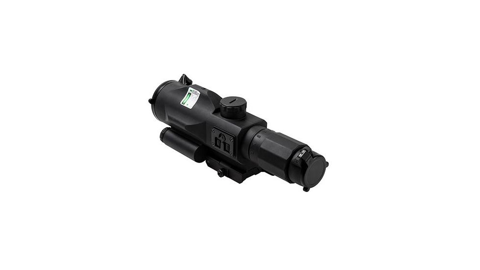 NcSTAR GEN3 SRT 3-9x Rubber Armored P4 Sniper Rifle Scope w/ Green Laser, Black, VSRTP3940GV3
