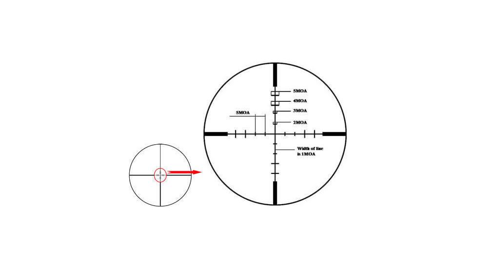 NcSTAR Illuminated Compact Rifle Scope - 4x30E Ill. Red / Green / Rubber Mini 14 Scope / Rings SEECRMQ430R Rifle Scope