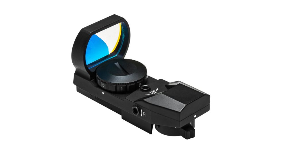 NcSTAR KeyMod Quick Release 4 Reticle Reflex Optic, Red ILL, Black VD4BKM