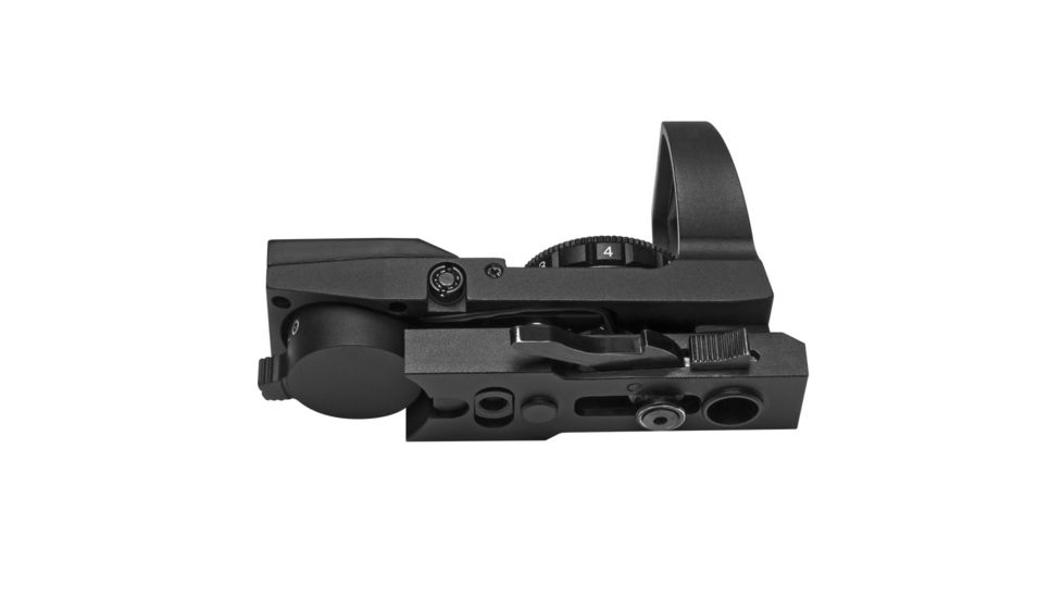 NcSTAR KeyMod Quick Release 4 Reticle Reflex Optic, Red ILL, Black VD4BKM