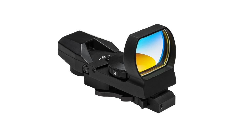 NcSTAR KeyMod Quick Release 4 Reticle Reflex Optic, Red ILL, Black VD4BKM