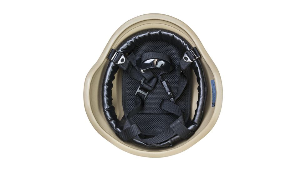 NcSTAR Level IIIA Ballistic Helmet w/Carry Case, Tan, Large, BPHLT