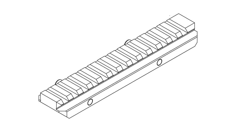 NcSTAR Picatinny Riser, .410 Long, Black, M1913RIS410L