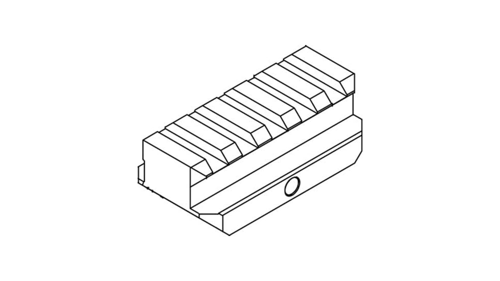 NcSTAR Picatinny Riser, .625 Short, Black, M1913RIS625S