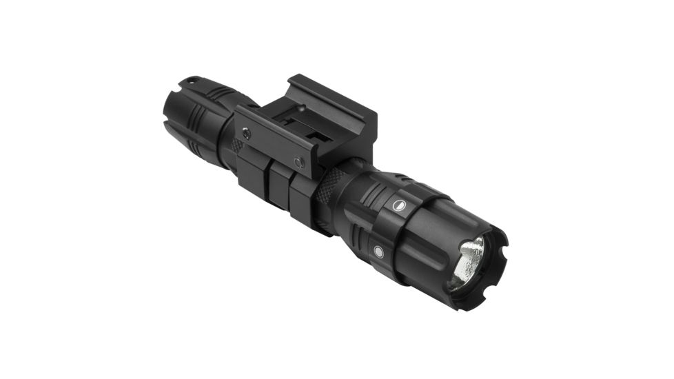 NcSTAR Pro Series Green LED Flashlight/250 Lumens/Weaver Style Mount, Black, VATFLBGM