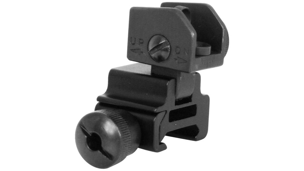 NcSTAR Top Mounted Deployable Rear Sight, Black, MARFLR