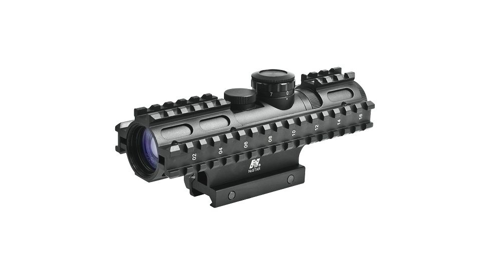 Ncstar 3-9X42 Compact Scope/Blue Ill. Mil-Dot/Weaver Mount