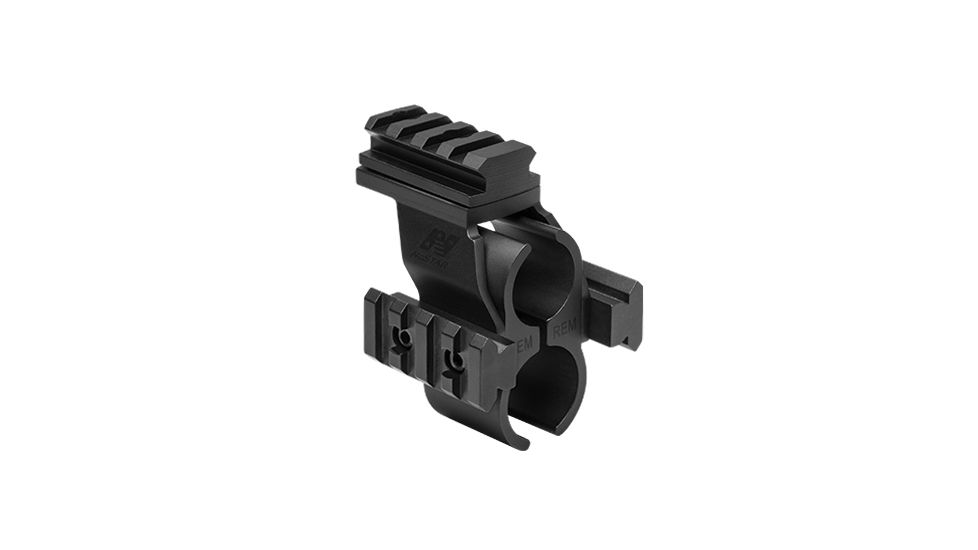 NcSTAR Shotgun Barrel/Mag Tube Micro-Dot/Rail Mount, Black, Remington 870 MSHBDREM