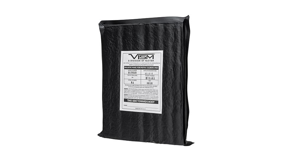 NcSTAR Soft Ballistic Panel - No Cut, Black, 8 in x 10 in, BSF810