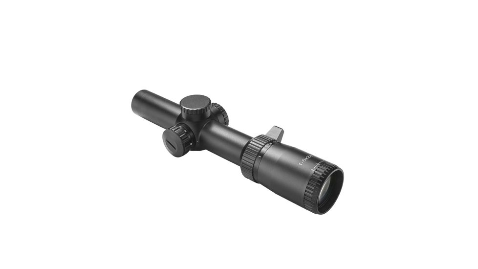 NcSTAR STR Series Full-Size 1-6x24mm 30mm Tube Rifle Scope, Green/Red Illumination, Low Power Variable Reticle, Green Lens, Black, SEEFL1624G