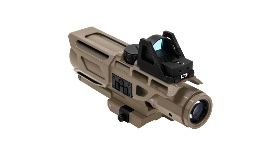 NcSTAR Ultimate Sighting System Gen3 3-9x40 Rifle Scope,Red Micro Dot,Mil Dot Reticle,Red/Blue Illumination,Green Lens, Tan, VSTM3940GDV3T