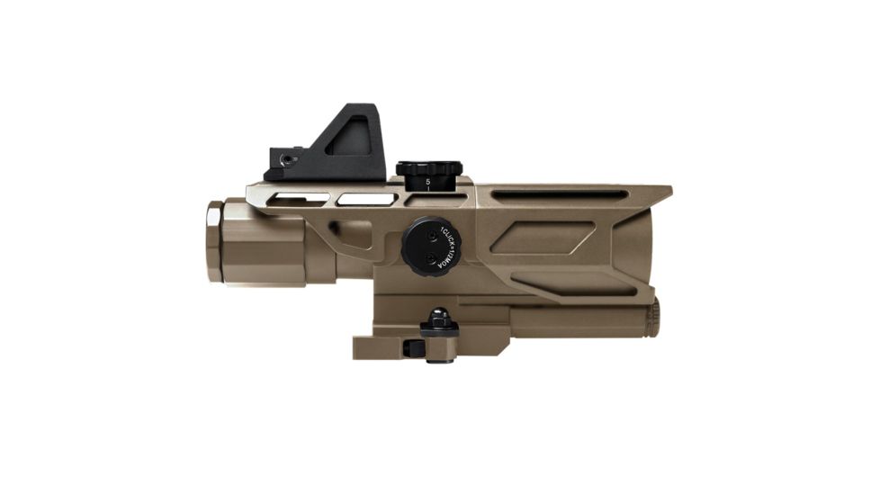 NcSTAR Ultimate Sighting System Gen3 3-9x40 Rifle Scope,Red Micro Dot,Mil Dot Reticle,Red/Blue Illumination,Green Lens, Tan, VSTM3940GDV3T