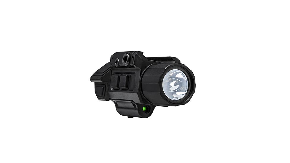 VISM Pistol Flashlight w/ Strobe, CR123A, Green/White, 200 Lumens, Black, VAPFLSGV3
