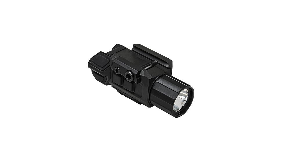 VISM Pistol Flashlight w/ Strobe, CR123A, Green/White, 200 Lumens, Black, VAPFLSGV3